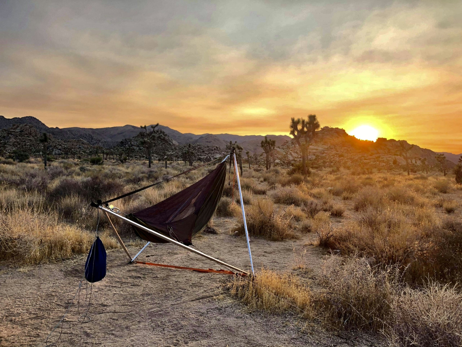 Tensa4 Compact Portable Hammock Stand with Tarp Extensions and Solo Kit