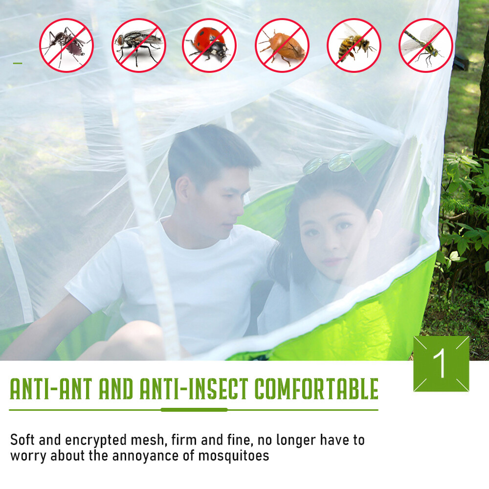 2 Person Double Camping Hammock Chair Bed Outdoor Garden Hanging Swing Sleeping