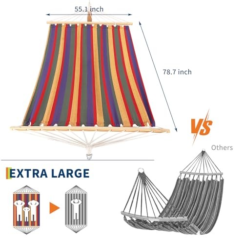 Wood Hammock Stand Only, Max 475 LBS, Heavy Duty Weatherproof Wood Hammock
