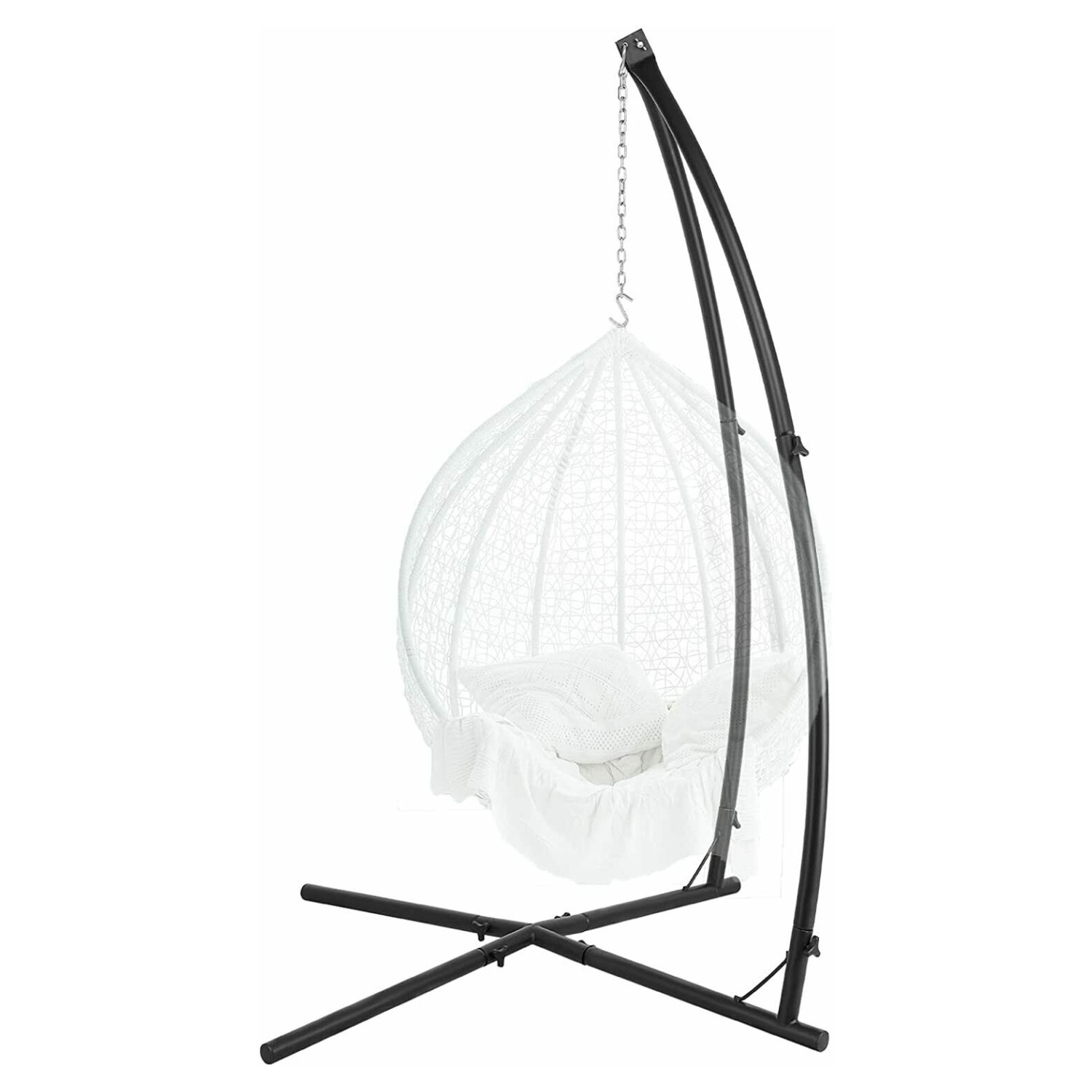 Heavy Duty Steel Hammock C Stand Solid Frame Stand for Porch Swing Hammock Chair