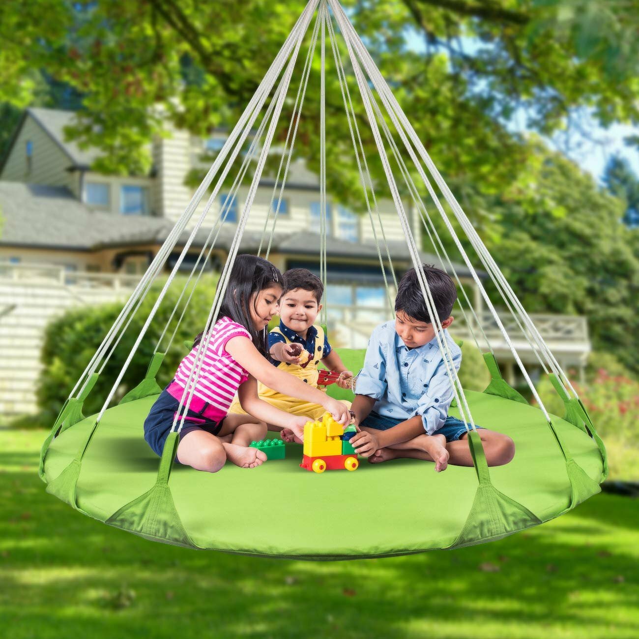 Sorbus Hanging Swing Nest Pillow, Double Hammock Daybed Saucer Style Lounger