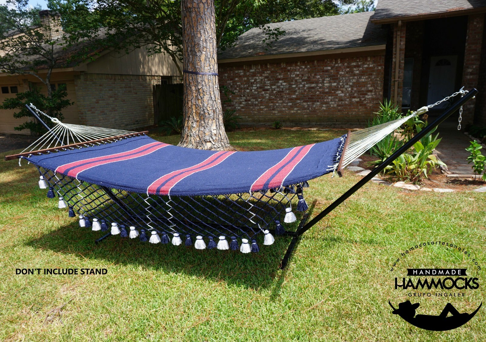 Ingalex Hammock with Wooden Spreader Bar and Hanging Strap American styles