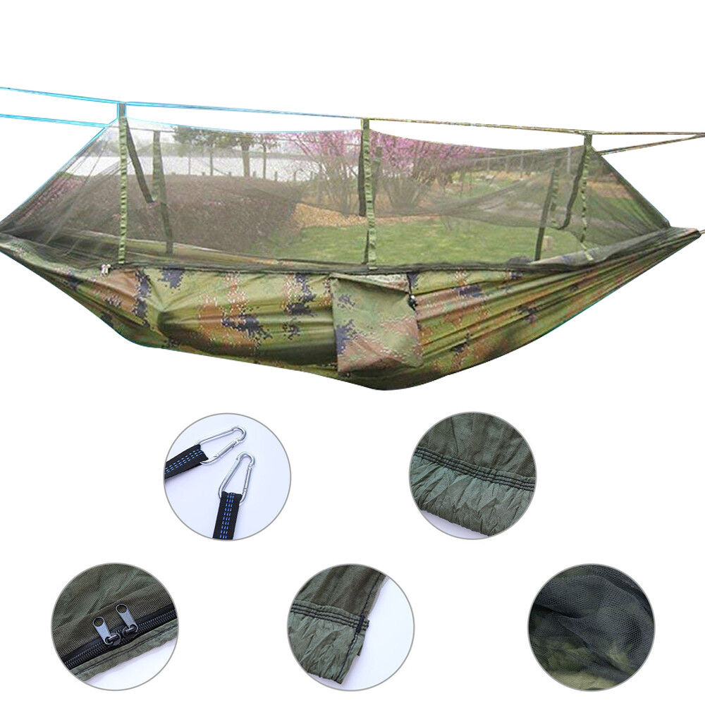 Camping Hammock Tent with Mosquito Net Portable Sleeping Hammock Hanging Bed