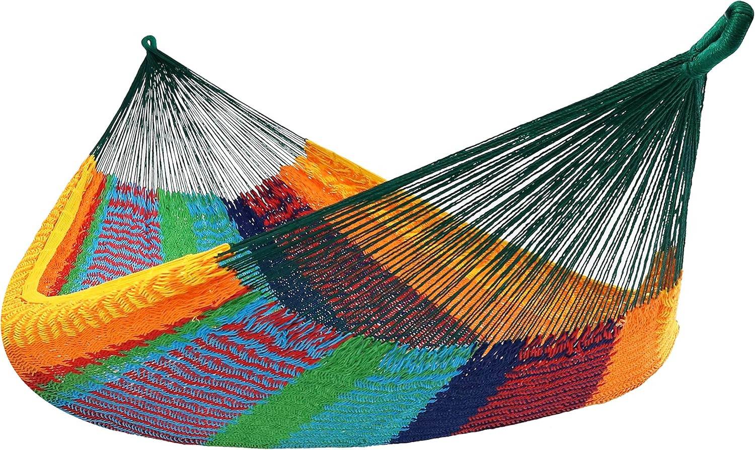 XXL Handwoven Mayan Double Hammock – 625 lb Capacity – Multicolor Outdoor Relaxa