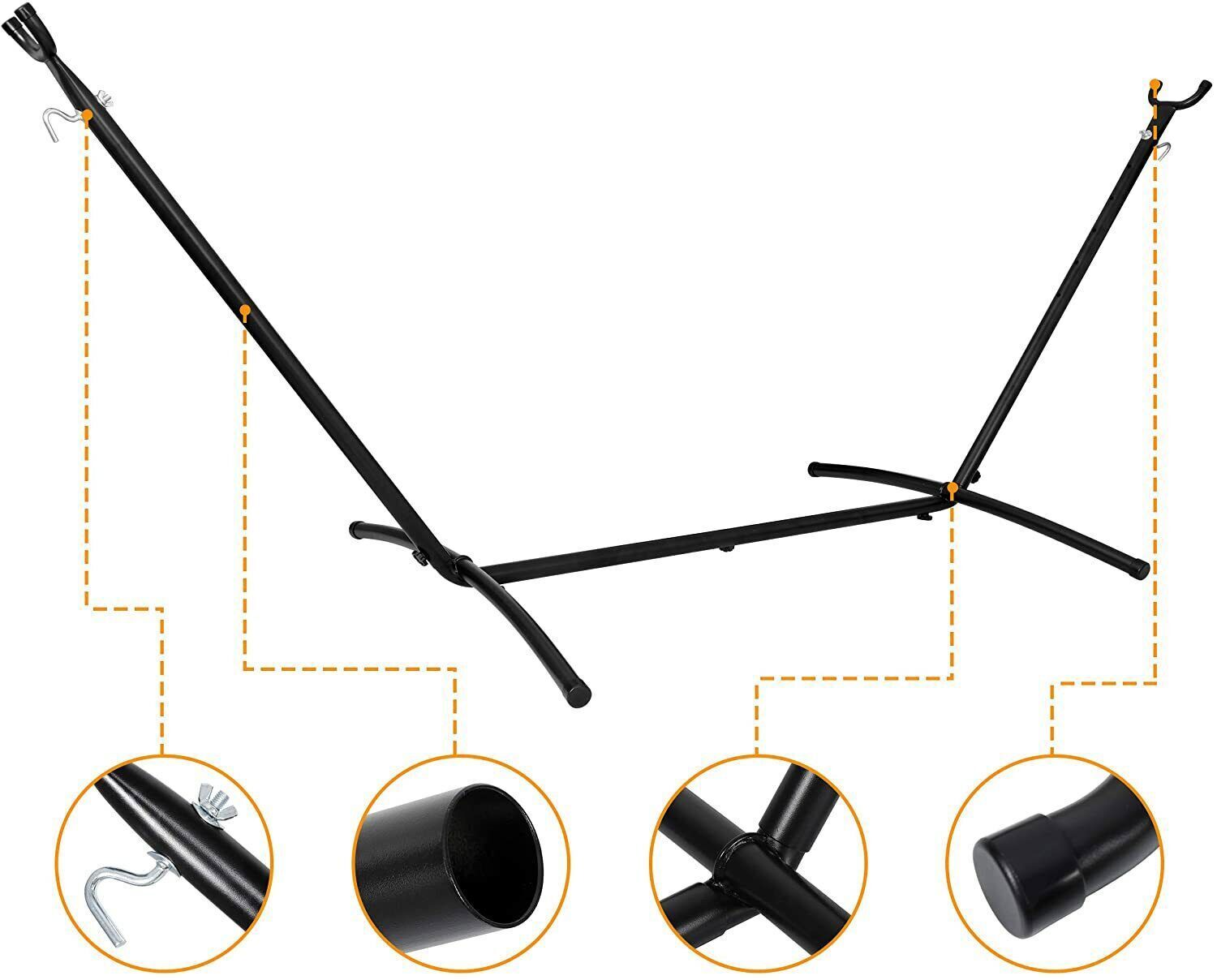 Portable Hammock Stand Metal Frame for Outdoor Hammock Use 450lbs Capacity