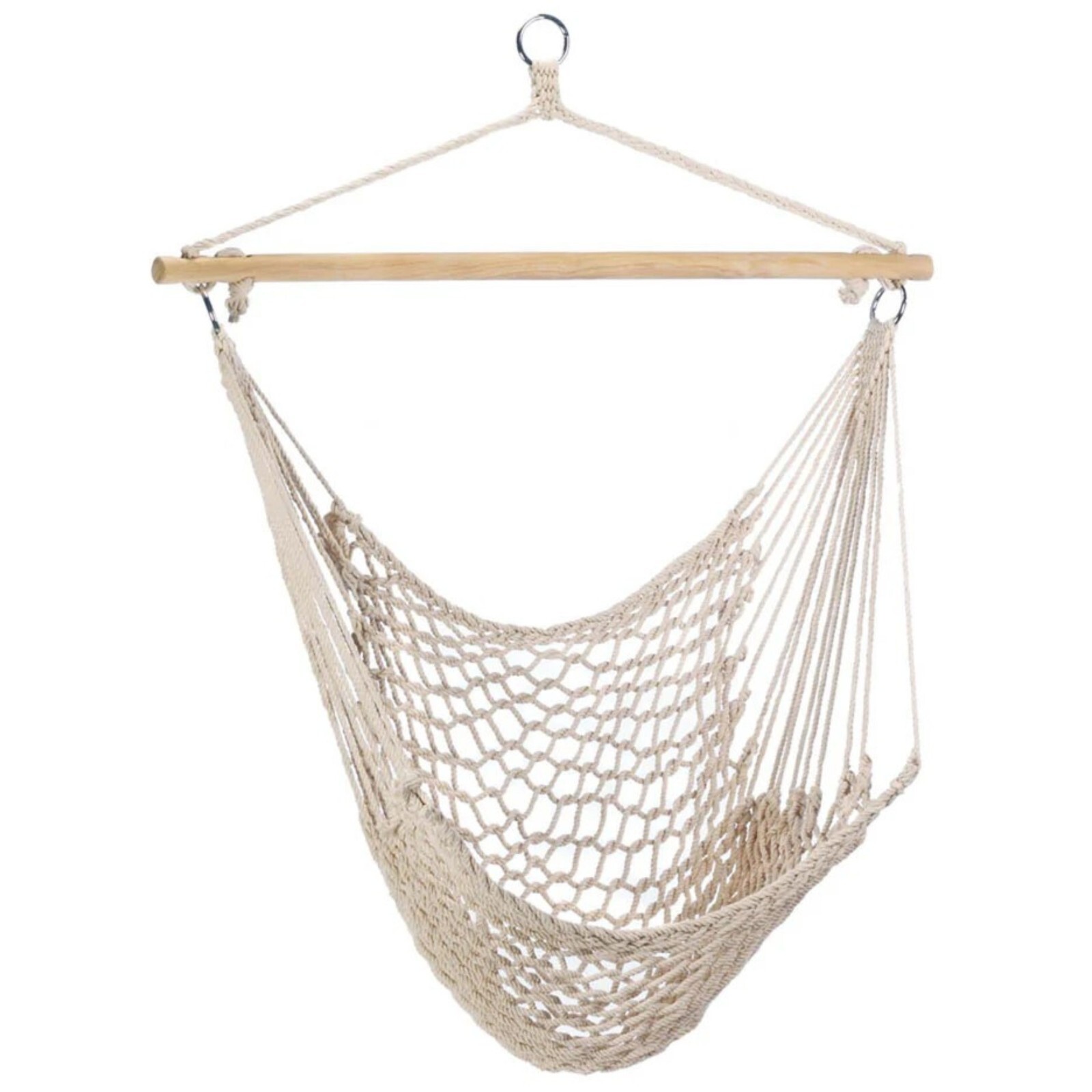 Hanging Swing Chair Hammock Rope Seat Indoor Outdoor Patio Porch Yard Cotton