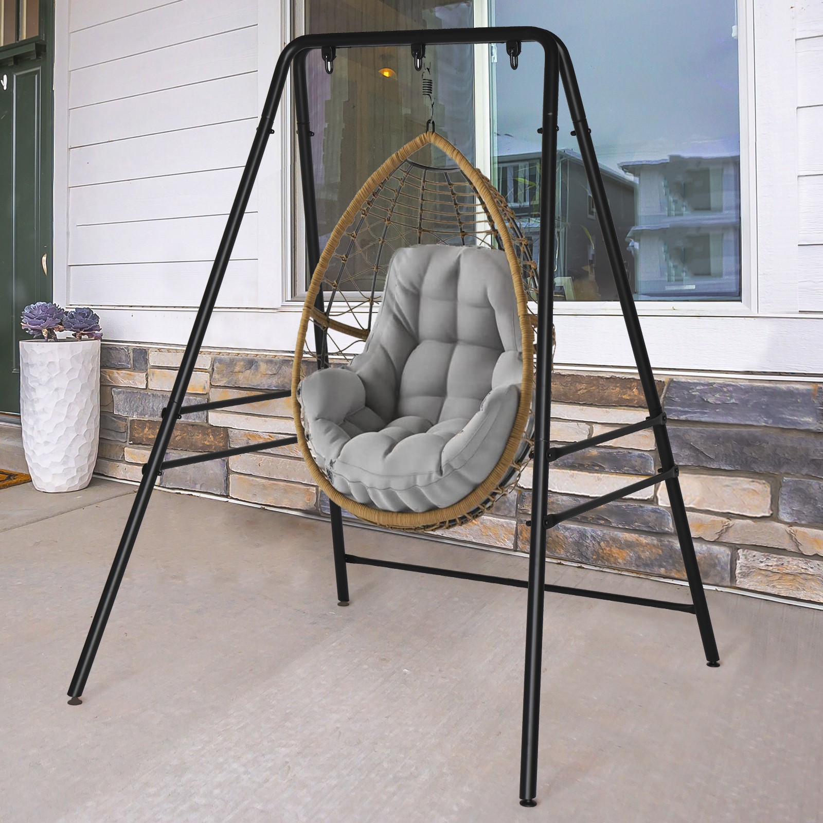 Swing Hanging Chair Stand Frame Only for Cocoon Chairs for Indoor/Outdoor