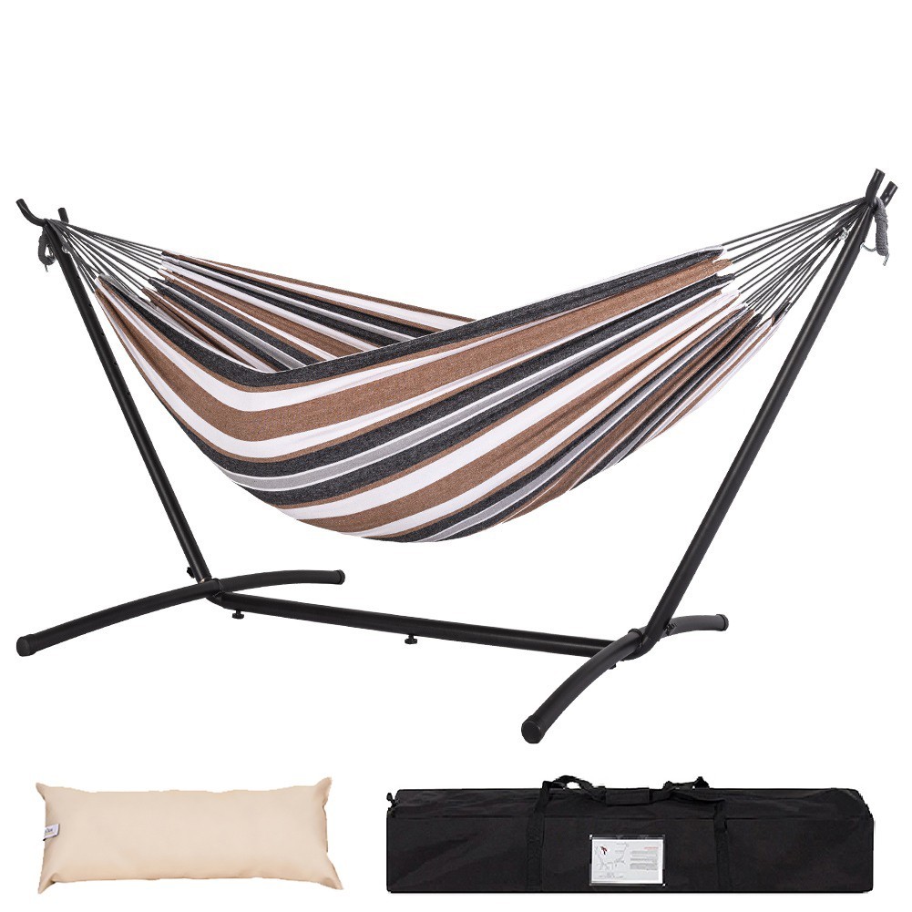 Lazy Double Hammock with Steel Frame – 450 lbs Weight Capacity
