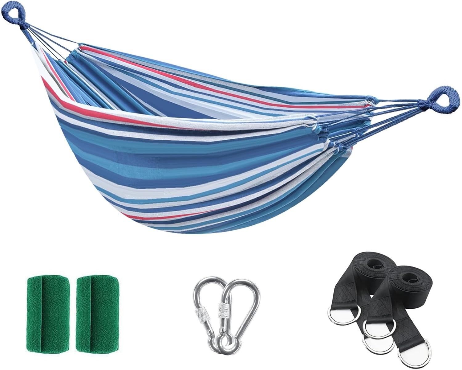 Double Hammock Comfortable with Tree Straps Holds Hanging Kit