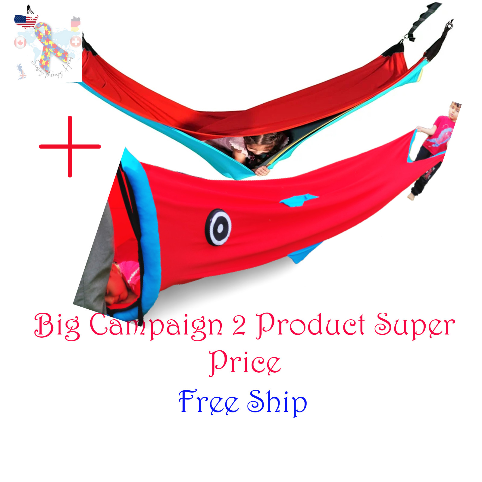 Montessori Therapy For Kid Acrobat Hammock, Swing, Autism, Educational Material