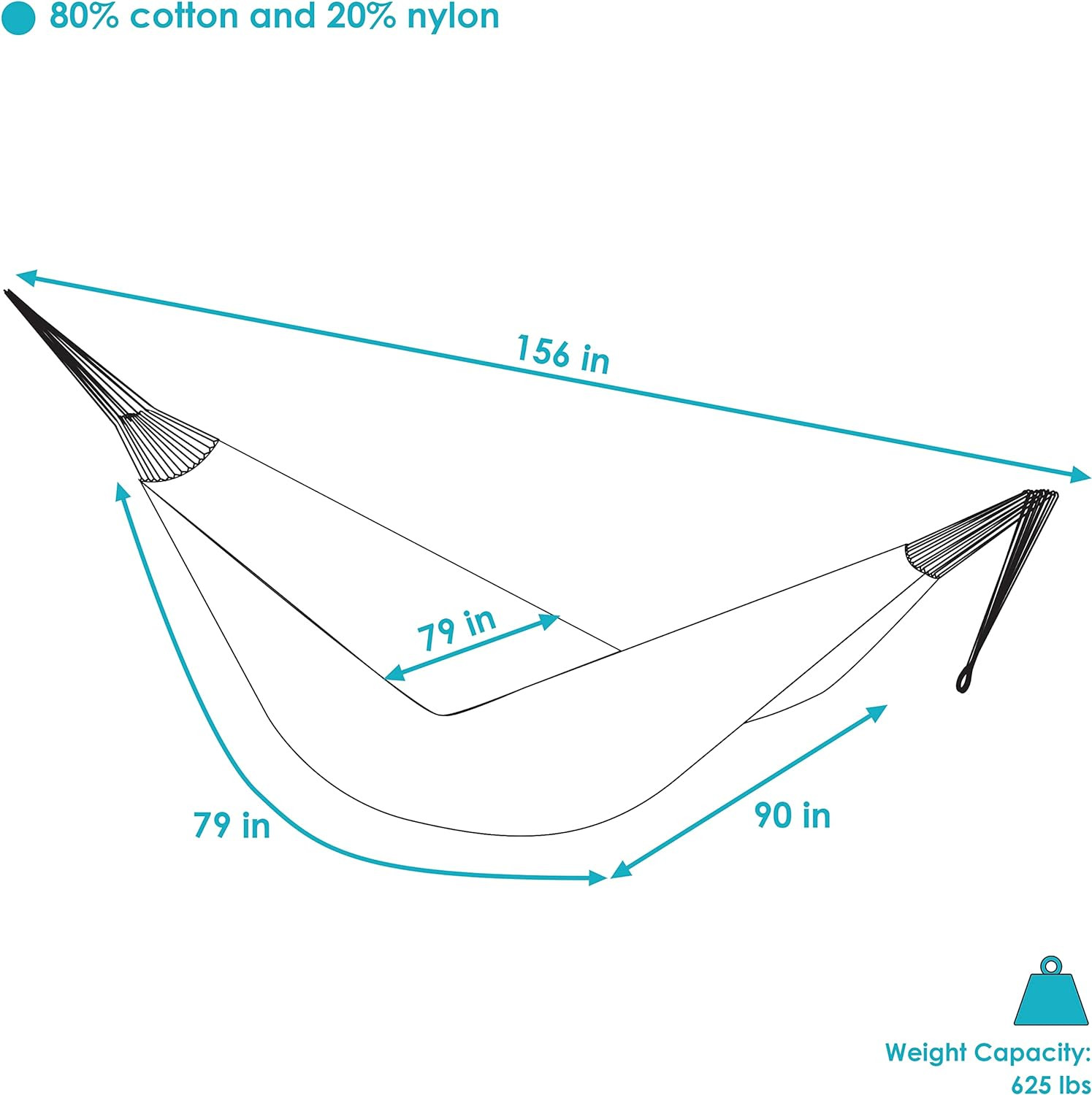 XXL Handwoven Mayan Double Hammock – 625 lb Capacity – Multicolor Outdoor Relaxa