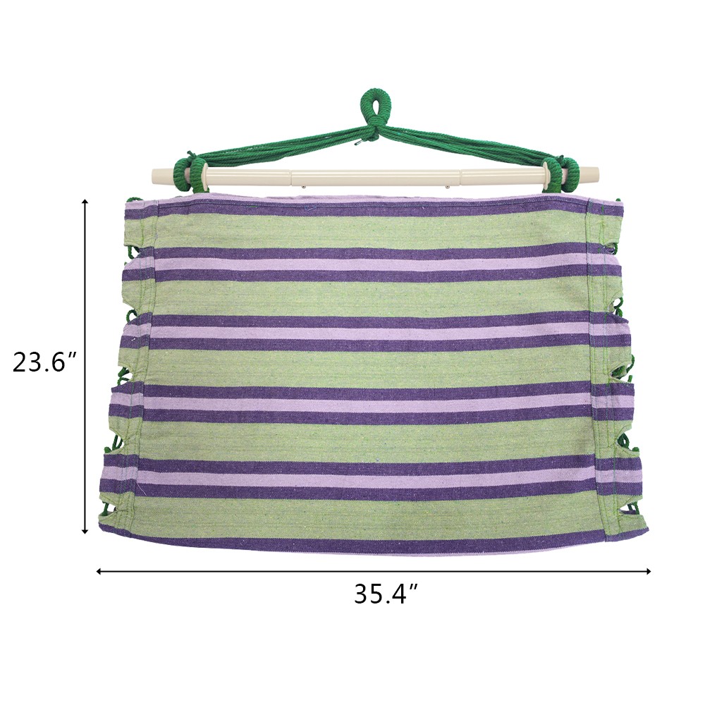 Polyester Cotton Hammock Chair Hanging Rope with 2 Cushions for Home Decoration
