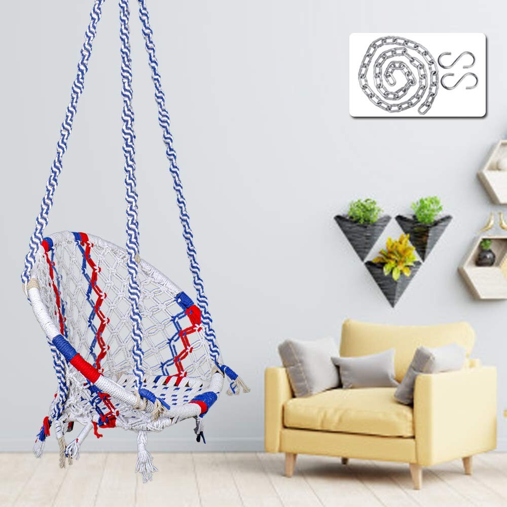 Portable Hanging Cotton Swing Relaxing Chair Jhula Adult Kid Home Decor Hammock