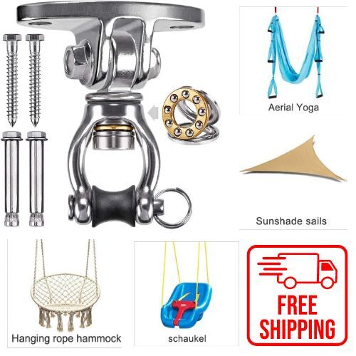 Swivel Swing Hanger Stainless Steel Ceiling Hook Heavy Duty Porch Hammock Chair