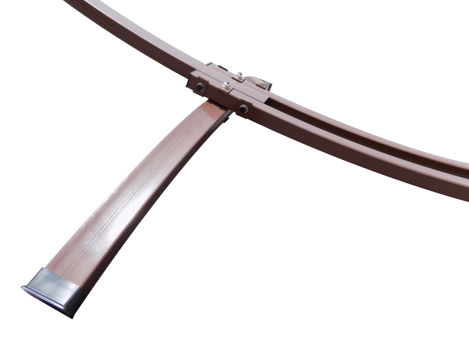 Petra Leisure 15 Ft In/Outdoor Brown Steel Arc Hammock Stand + Beige Hammock Bed
