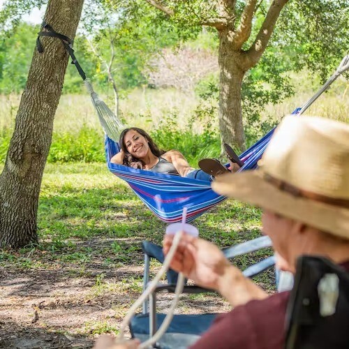 Bliss Hammock In Bag + Hanging Ropes 250 LB Capacity Cotton Polyester MultiColor