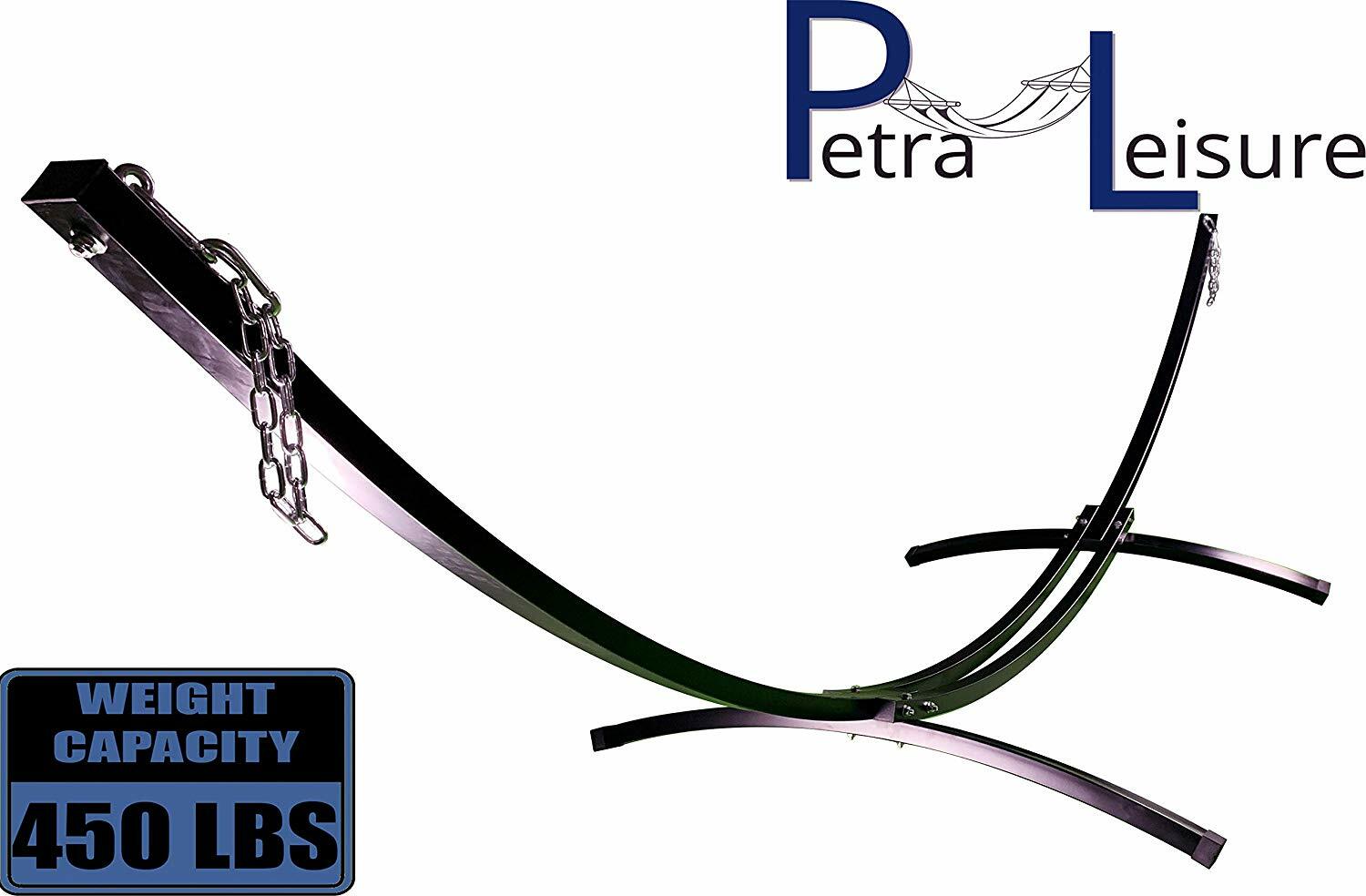 Petra Leisure 15.Ft Indoor/Outdoor Black Steel Arc Hammock Stand (stand only)