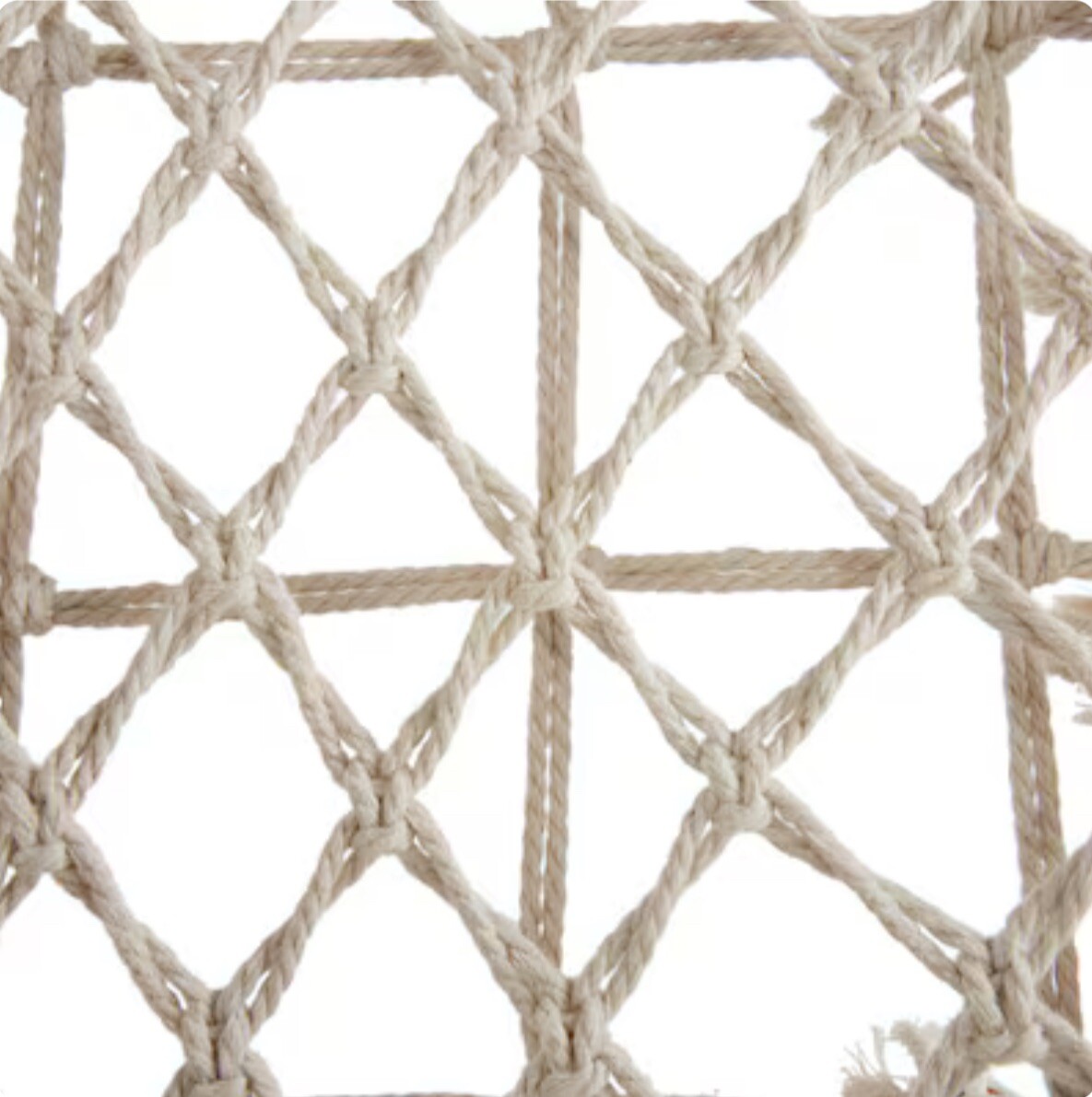 Lightweight Porch Hammock Chair Macrame Swing Bohemian Rope Lounge 265lb White