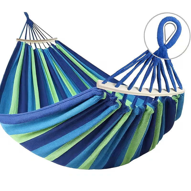 2 Person Double Camping Hammock Chair Bed Outdoor Hanging Swing Sleeping Garden