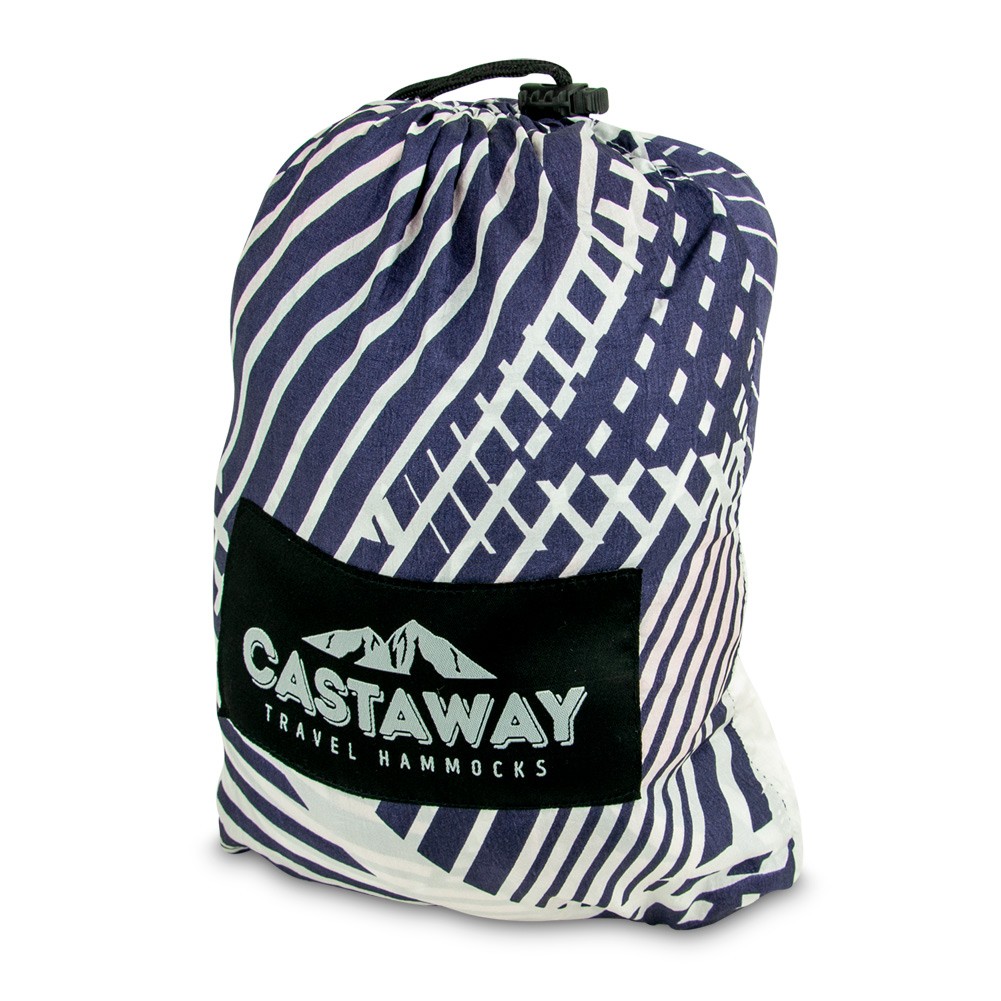 Castaway Travel Hammocks Double Travel Hammock with Tree Straps Red/White/Blue