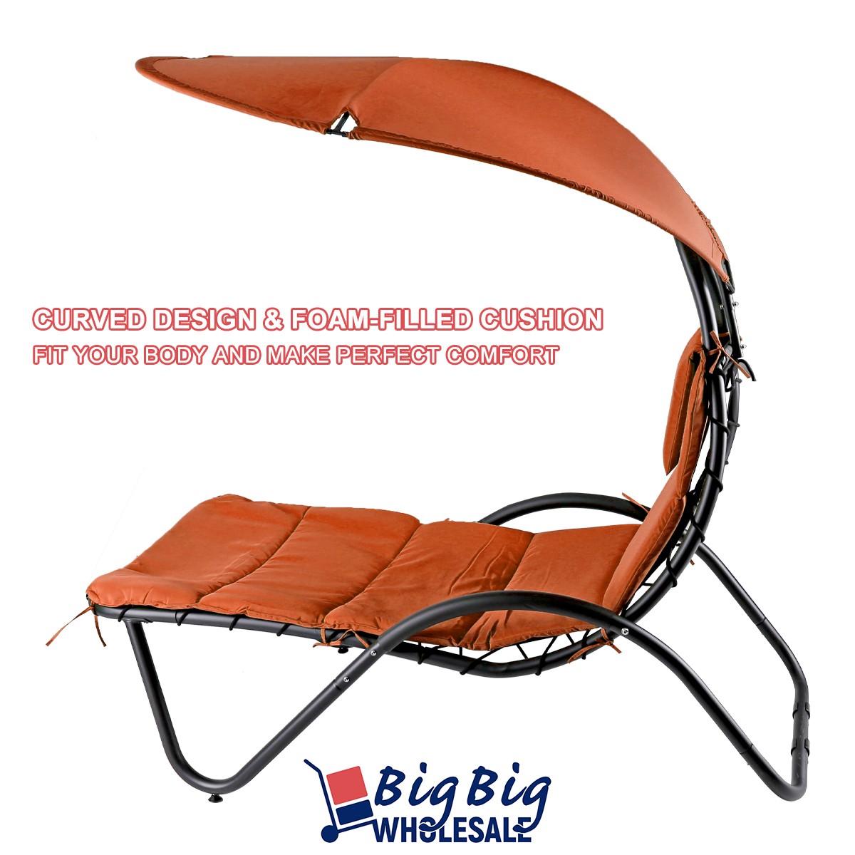 Pair Outdoor Backyard Lounger Hammock Chaise Hanging Lounge Chair Swing Shade