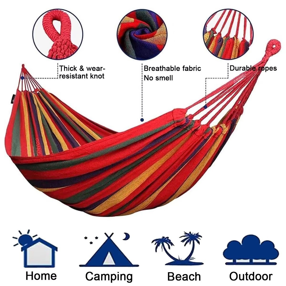 9FT Hammock for 2 Person with Carrying Case 620lb Capacity