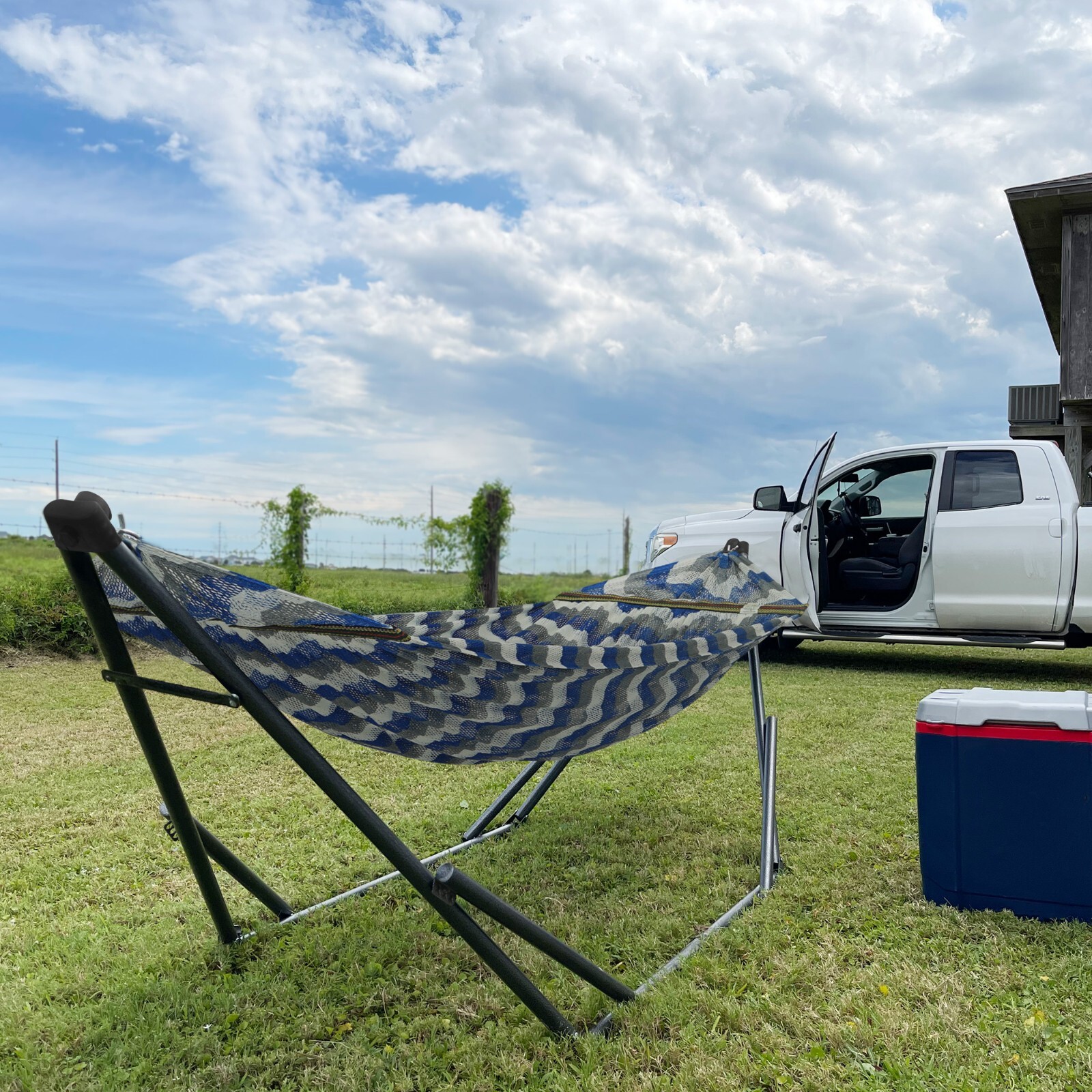 Tranquillo Adjustable Hammock Stand Camping Hammock and Stand 550lb, Chevron
