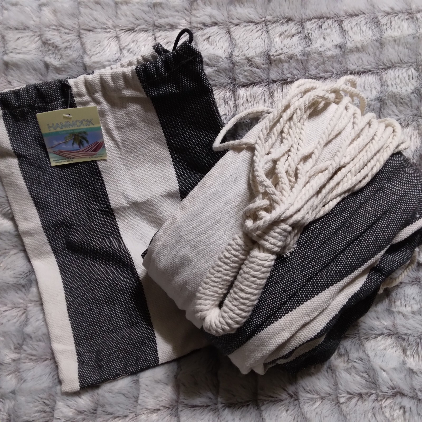 Portable Indoor/Outdoor Canvas Hammock 78”x 40” Weight Limit 220lbs NWT