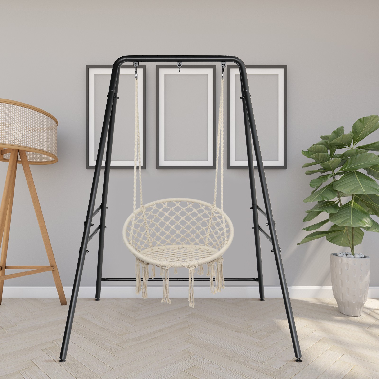Swing Hanging Chair Stand Frame Only for Cocoon Chairs for Indoor/Outdoor