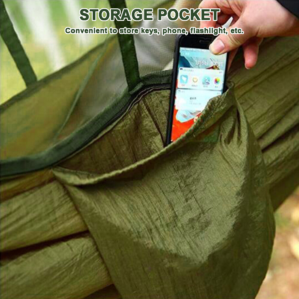 2 Person Outdoor Camping Hammock With Mosquito Net Portable Nylon Hanging Bed