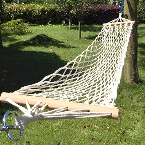 Cotton Rope Hammocks with Wood Spreader,Traditional Hand Woven Children