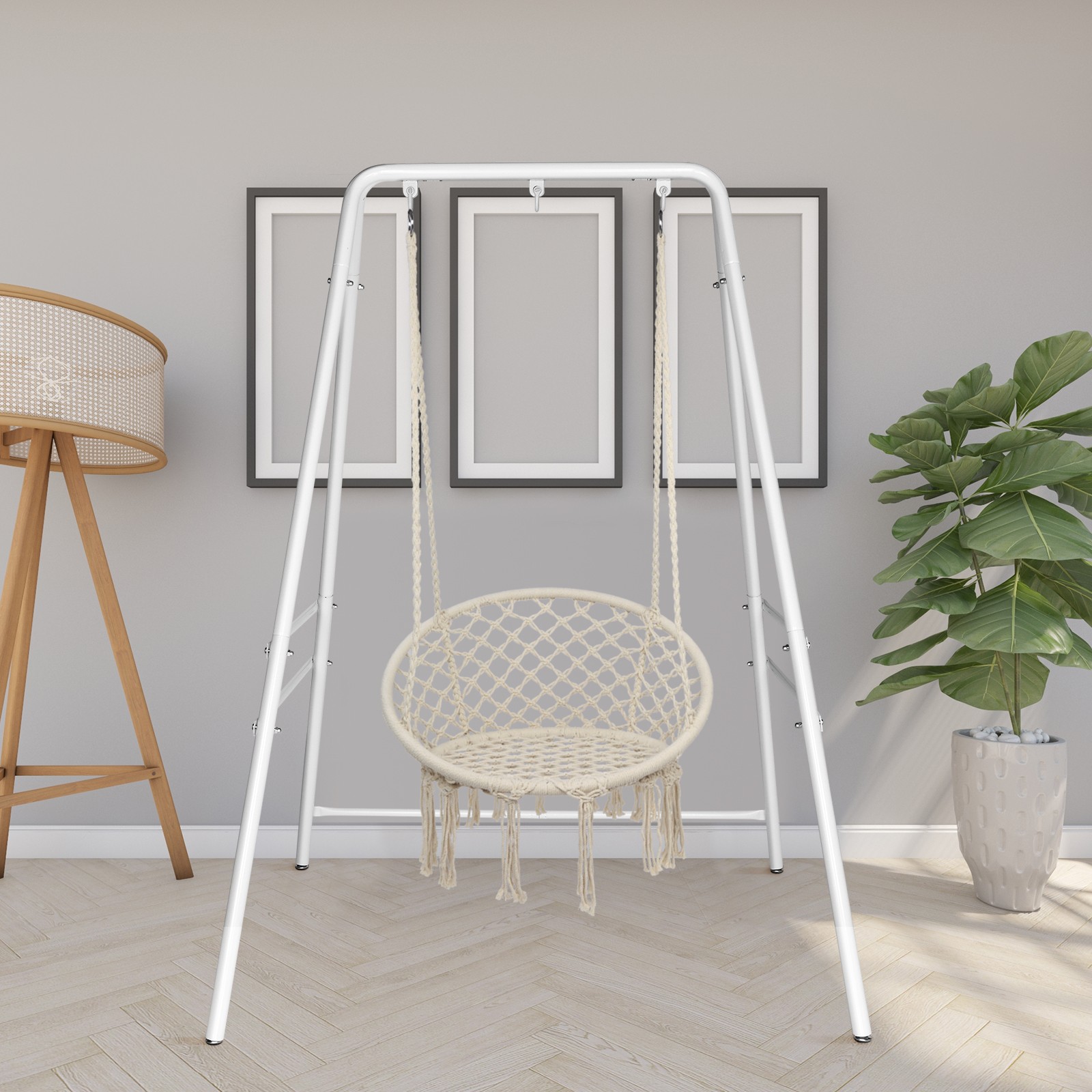 Swing Hanging Chair Stand Frame Only for Cocoon Chairs for Indoor/Outdoor