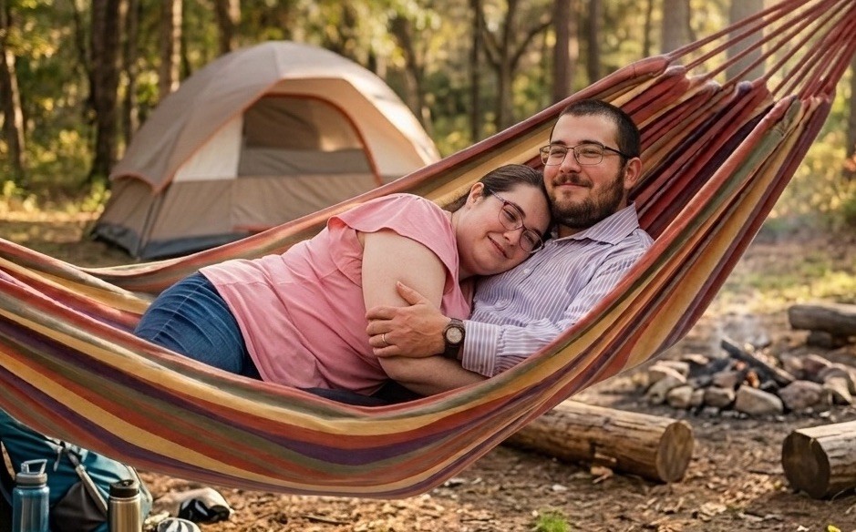 Canvas Hammock 1 – 2 Person Heavy Duty 102″ x 31″ Camping Backyard Patio Swing
