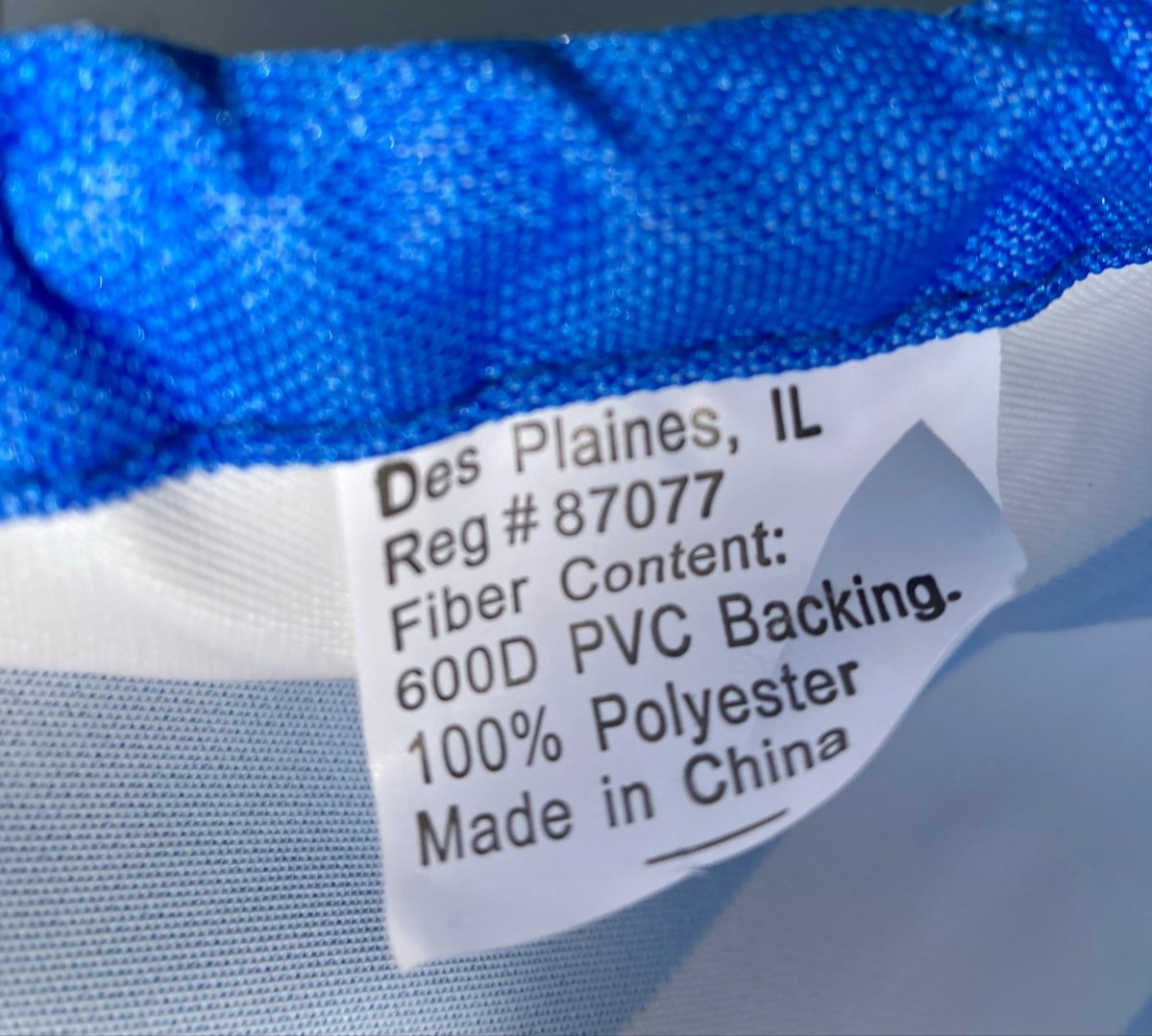 Backyard Hammock in Carry Bag Blue White Striped Polyester 67 x 24″
