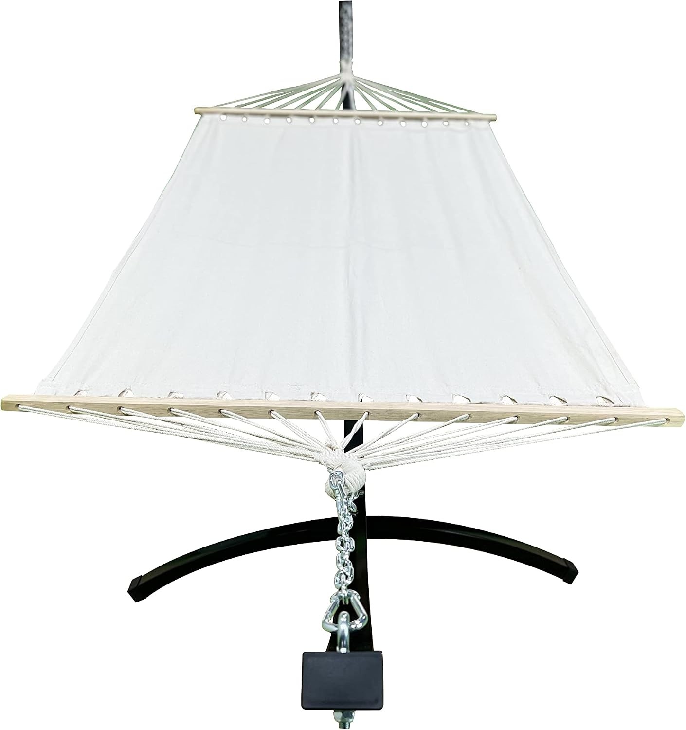 12Ft. Powder Coated Galvanized Steel Arc Hammock Stand w/Single Person Beige