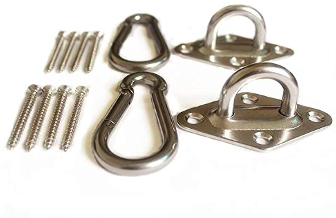 Kit colgante para hamaca 1000 lb con ganchos y mosquetones interior exterior. Nu