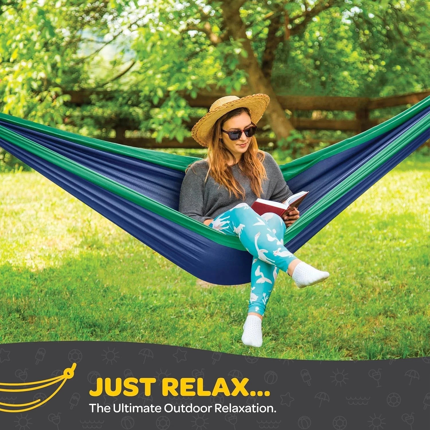 Sewanta – Durable Hammock 400 lb Capacity, Nylon Camping Hammock Chair – Double