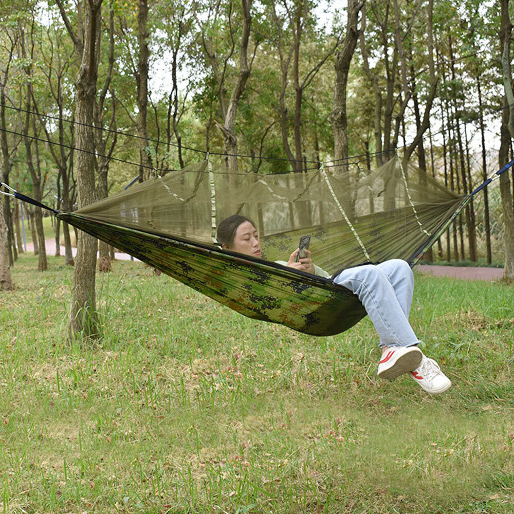 Camping Hammock Tent with Mosquito Net Portable Sleeping Hammock Hanging Bed
