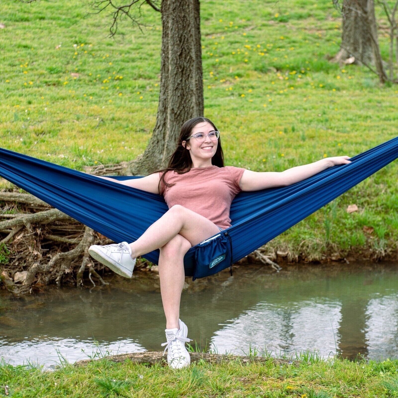 Person Tree/Travel Hammock Verdigris BLUE, Size 108″ L x 56″ W x .05″ H /NWT