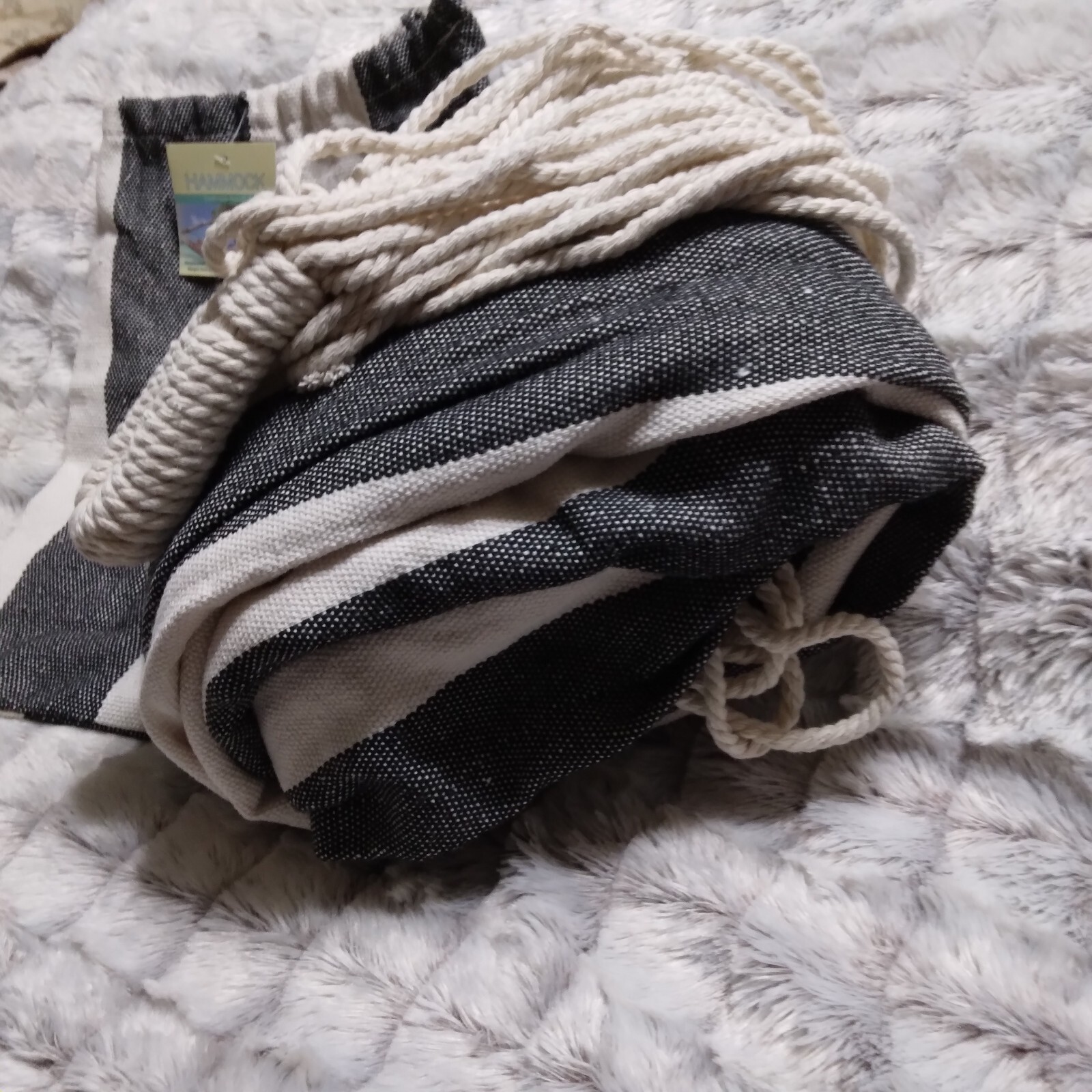 Portable Indoor/Outdoor Canvas Hammock 78”x 40” Weight Limit 220lbs NWT