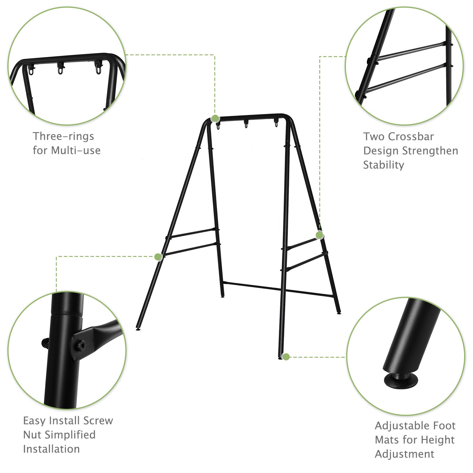 Swing Hanging Chair Stand Frame Only for Cocoon Chairs for Indoor/Outdoor