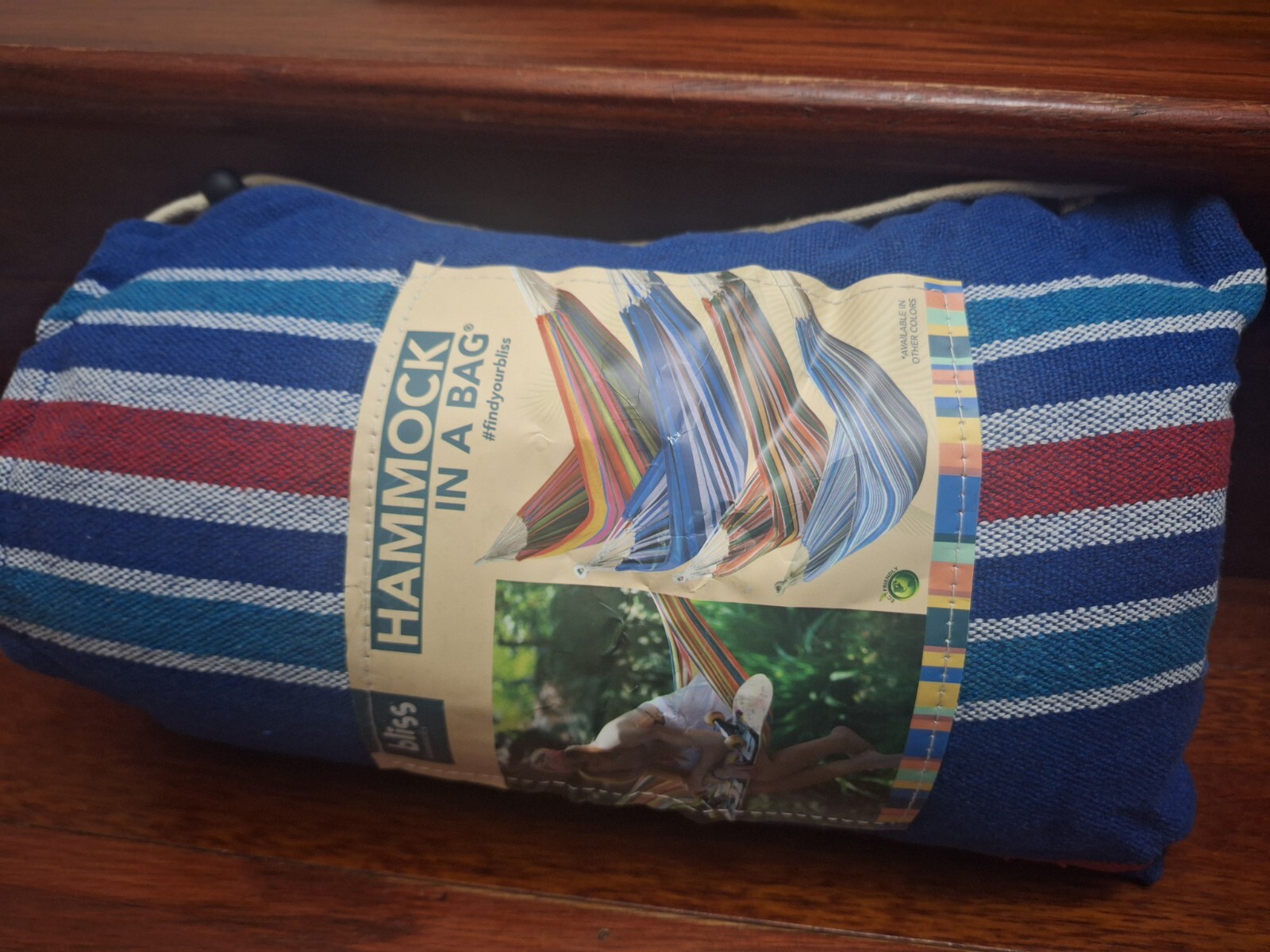 Bliss Hammocks Cotton-Polyester Multi Color Hammock in a Bag, 1 Person Weighing