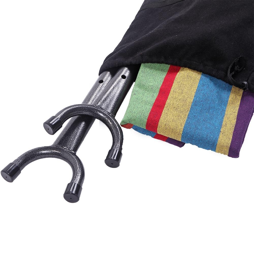 Hot Space Saving Steel Stand with Double Hammock and Portable Carrying Case US