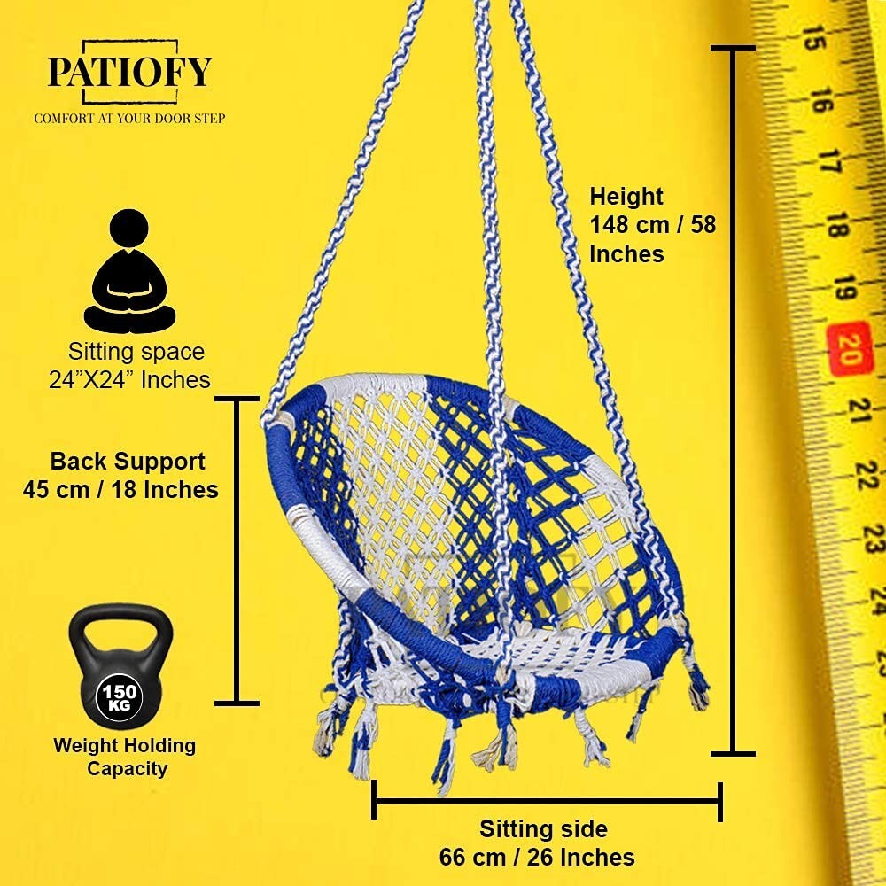 Portable Hanging Cotton Swing Relaxing Chair Jhula Adult Kid Home Decor Hammock