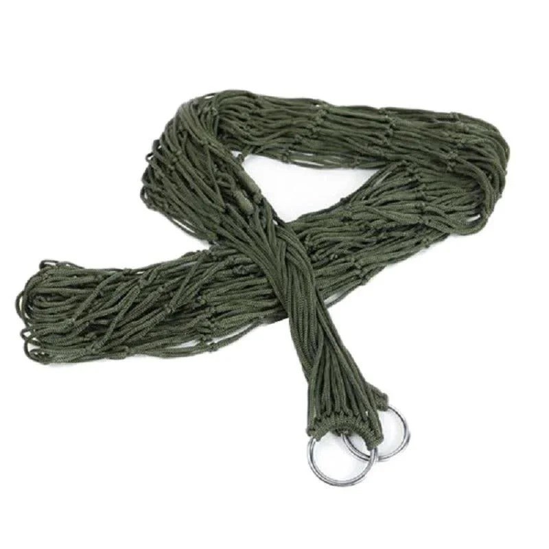 Nylon Rope Mesh Hammock Portable Outdoor Camping Garden Beach Yard Hanging Bed