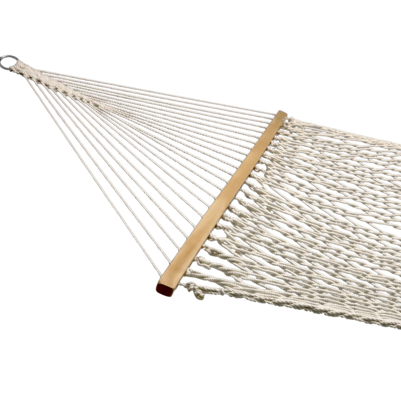 2-Person Cotton Rope Hammock with Spreader Bars – Natural by Sunnydaze