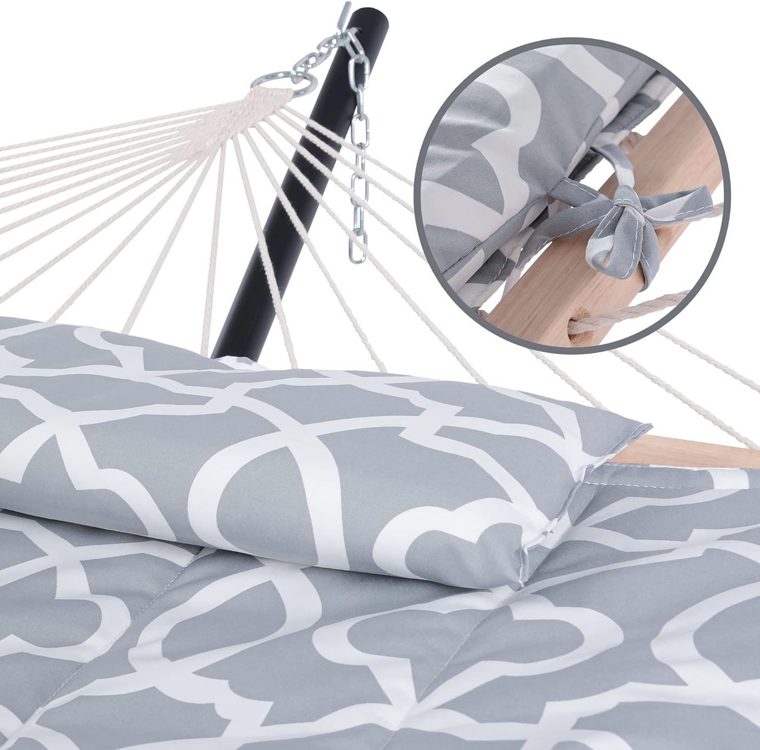 Outdoor Portable Hammock Pad, 2 Person Polyester Hammock Pad, Gray