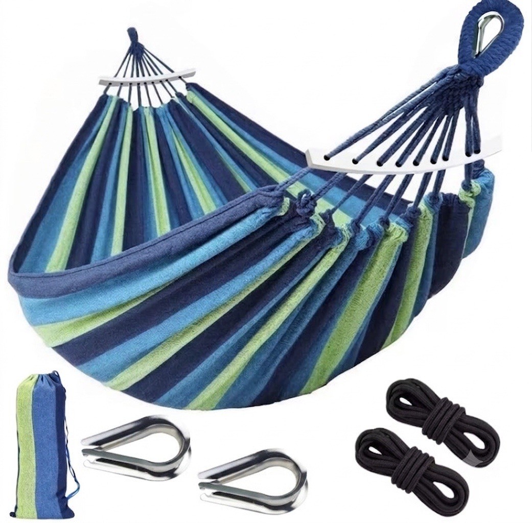 Canvas Hammock Heavy Duty 2 Person 102″ x 56” Camping Patio Swing Chair