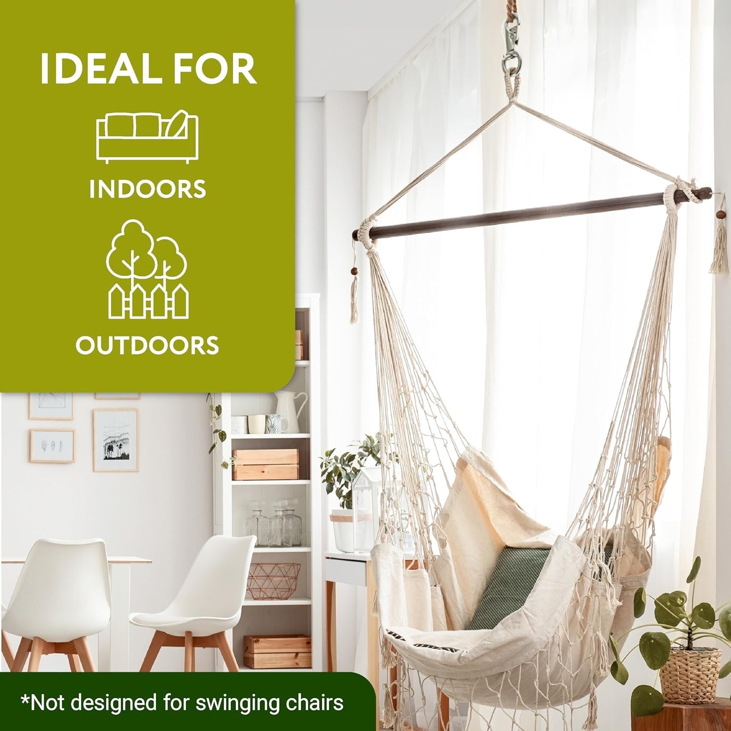 Versatile Hammock Chair Swivel Hook – 500 lb Weight Capacity, Rust-Resistant