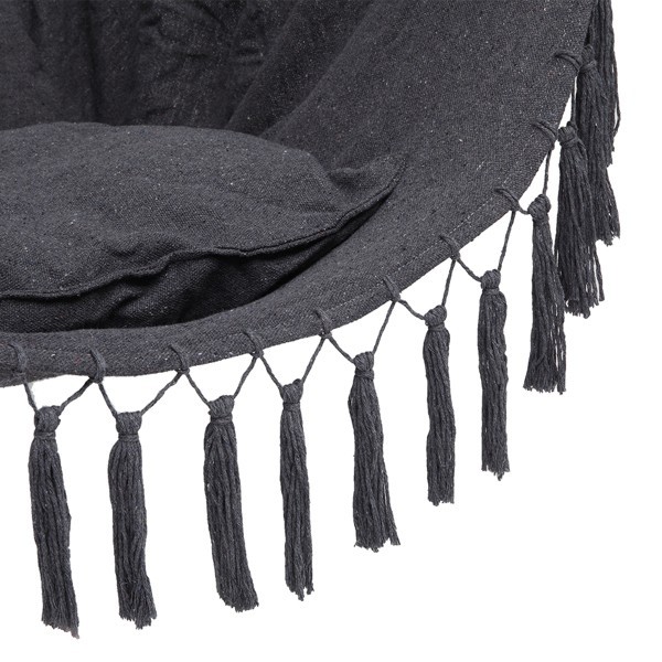 Hammock Hanging Rope Chair Swing Seat Patio Picnic Camping Dark Gray For Outdoor